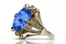 Vintage craft Ring Sapphire 14K Yellow gold vrc015y